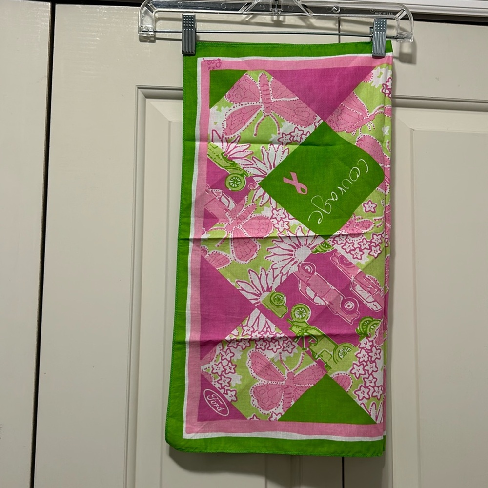 LILLY PULITZER. FORD BREAST CANCER AWARENESS  SCARF